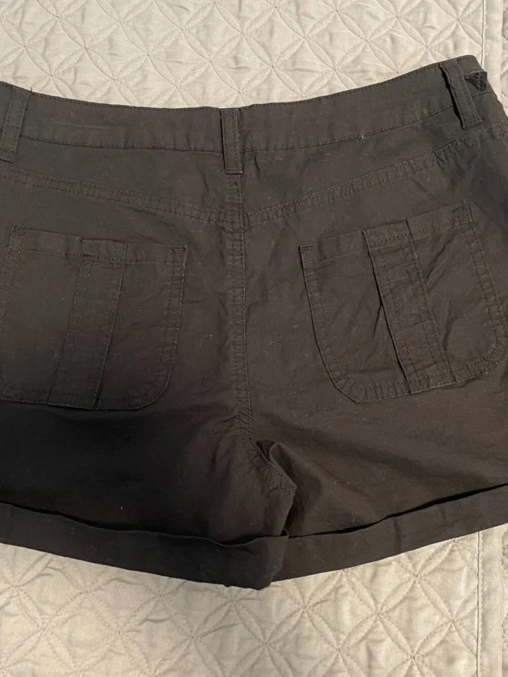 black shorts